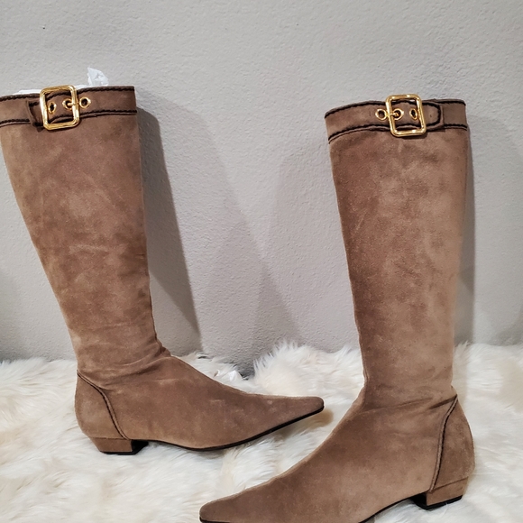 Prada 36.5 Calzature Donna color Desert Suede (Now Vintage) But Current Trend - Picture 15 of 16